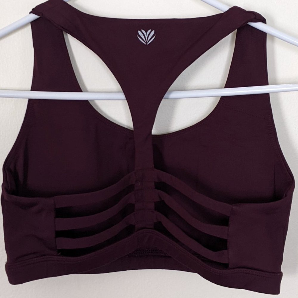 BOGO SALE! FOREVER 21 Raisin High Impact Sport Bra Size with Strappy Back, Sz M